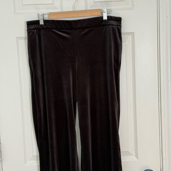Old Navy Wide Leg Pants Womens Large Black Velvet Fall Winter Whimsigoth Witchy - Picture 3 of 14